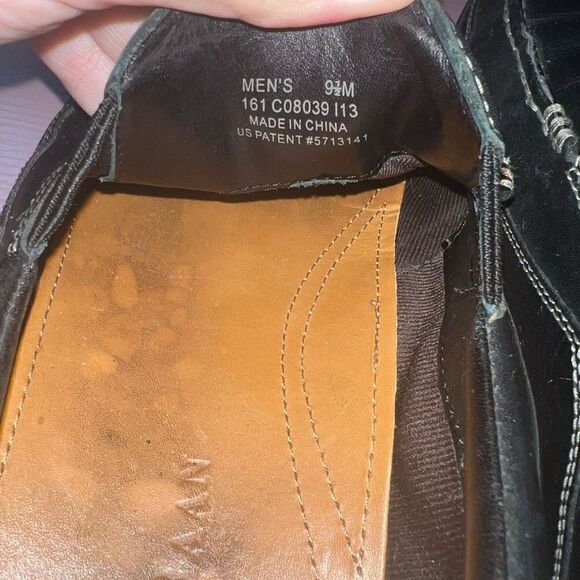 Cole Haan NikeAir Men's Black Leather Dress Slip On Moc Toe Loafer Style - Tucke - Picture 5 of 6